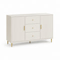 Credenza da sala da pranzo bianca in MDF rettangolare 120 x 40 x 80 cm